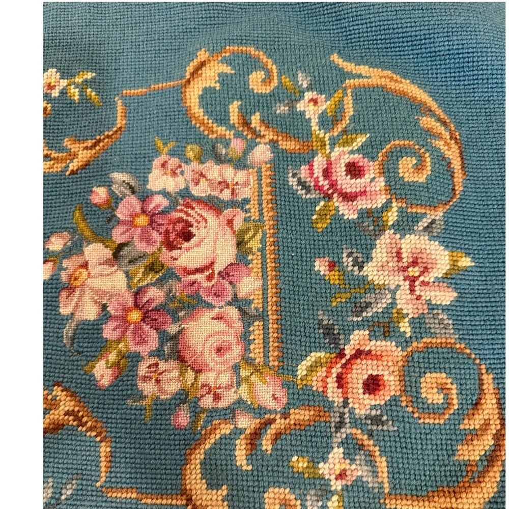 Vintage Handcrafted Needlepoint Table Runner - Picture 6 of 6
